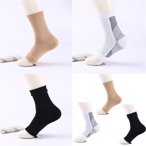 Sports Performances Socks With Arches Support Sweat-White L 2