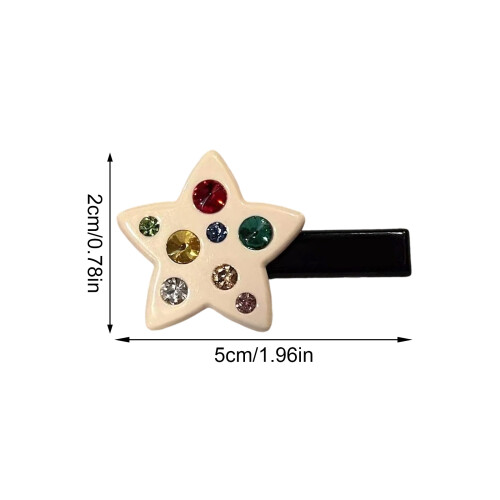 Glittering Star Type Hair Accessories Lightweight Plastic-amber 1