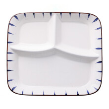 Porcelain Divided Plate Square 10 Inch Ceramic PortionControl Plate For Adults Sectioned Plate For Desserts Salads