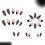 24Pcs Punk Style False Nails with Floral Pattern Plastic Nail 5