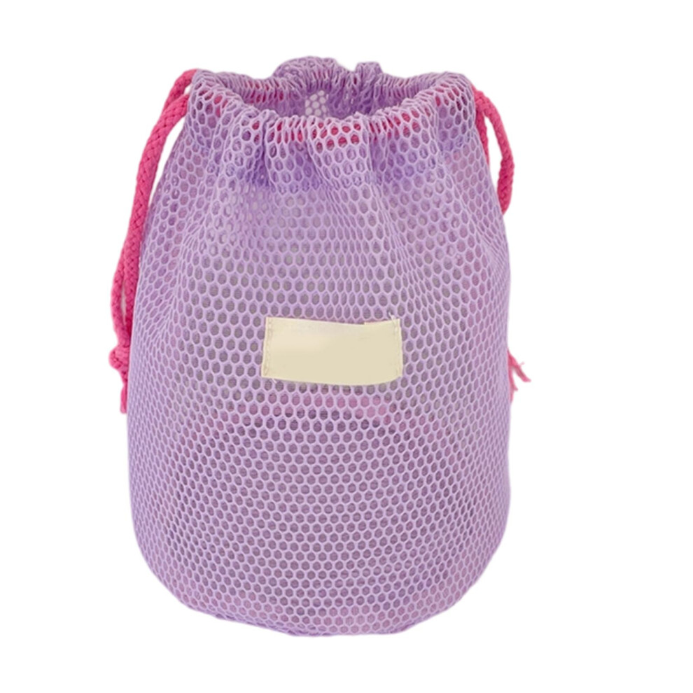 Purple Trendy Grid Printed Makeup Organizer Spacious Bag