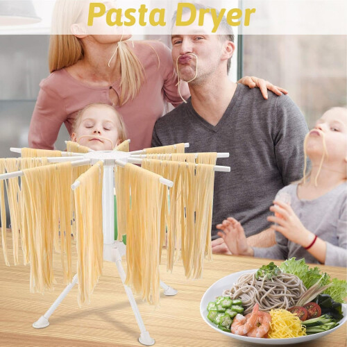 Spaghetti Hanging Stand Folding Dough Tree Adjustable Pasta Hanger Lightweight Noodle Frame Antistick Construction Quick Assembly Rack 2