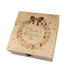 Christmas Wooden Keepsake Boxes, Festive Wooden Decorative Storage, Elegant Design for Your Holiday Cards and Keepsakes, Customizable Holiday Gift Pac