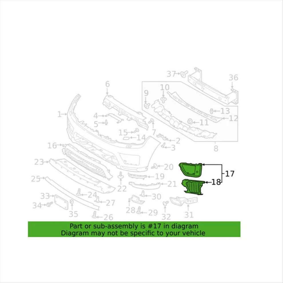 Front Bumper Outer Grille Vent Mesh Grill With Pan 4851636027628