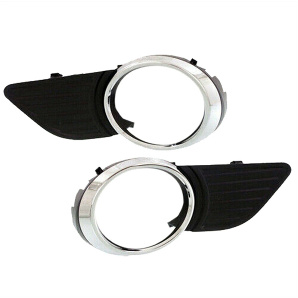 1Pair Front Bumper Fog Cover Grille Chrome T Light 4851636056673