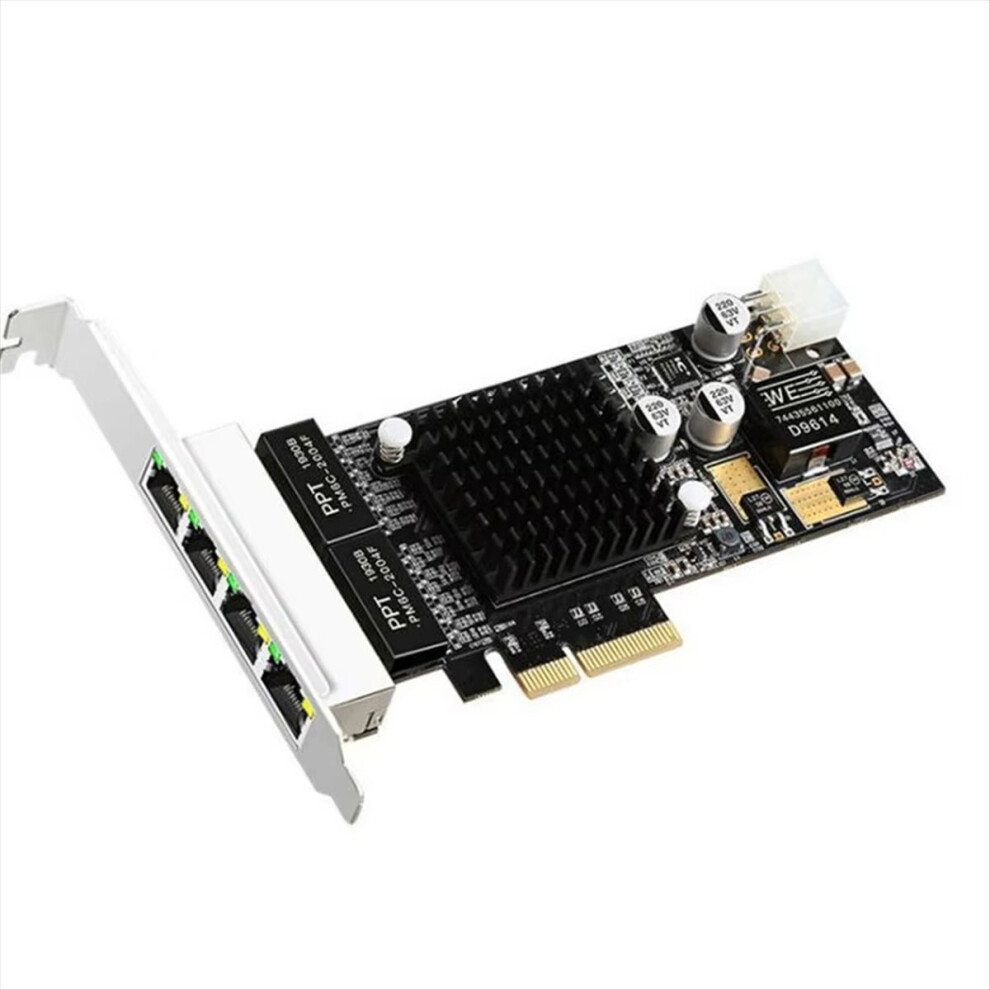 Photos - Other for Computer 4 Port PCIE POE Network Card 10/100/1000M Gigabit