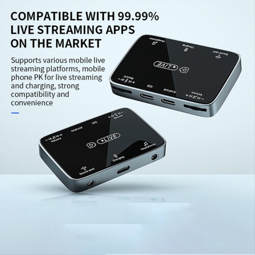 2 In 1 Live Broadcast Sound Card Adapter Suitable 2