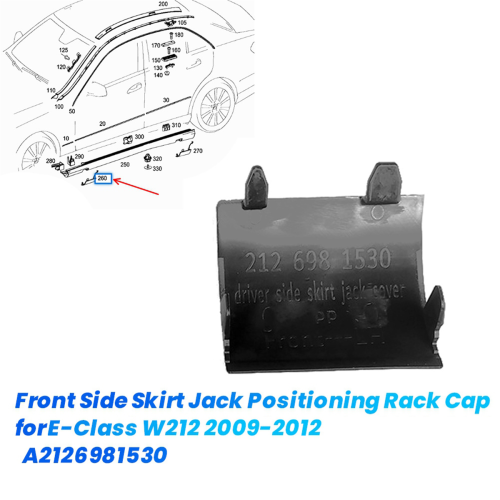 Car Front Side Skirt Small Cover Jack Positioning 2