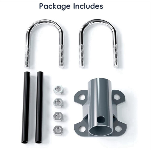 Universal Mount U-Bracket for V2 Dish Roof Mast to 2