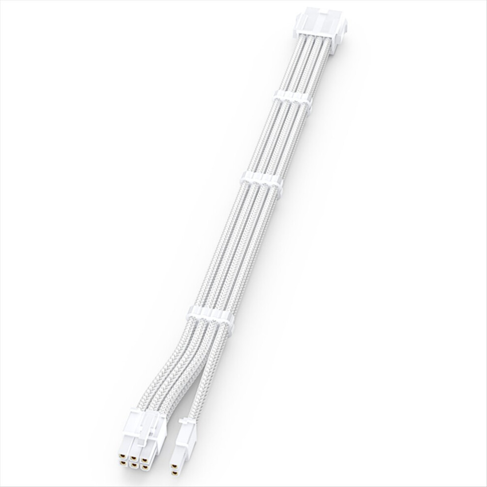 Sleeved Pcie Gpu Vga 8Pin Female To Male 6+2 White 4853784074455