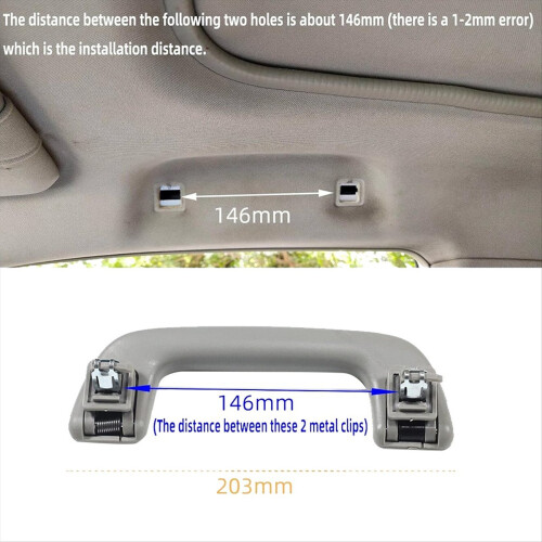 4Pcs Car Inner Roof Armrest Ceiling Pull Handle Do 2