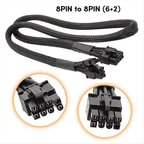 GPU PCIe 8PIN to (6+2)Pin Power Supply Cable for A 2