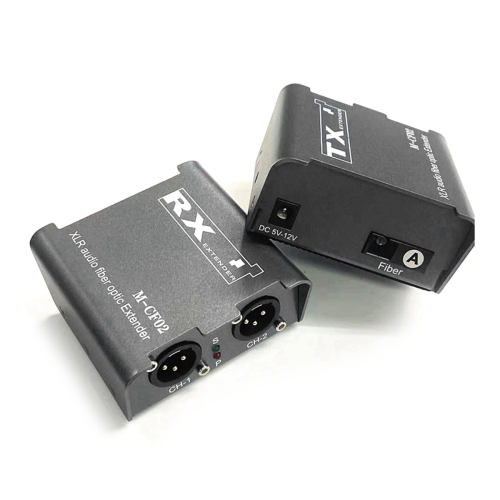 2 Way Audio Fiber Optical Extender XLR Transceiver 1