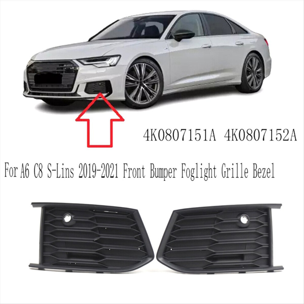 For A6 C8 S-Lins 2019-2023 Front Bumper Foglight G 4853784092114