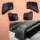 4Pcs Car Black Roof Rack Cover Cap Rail End Shell 3