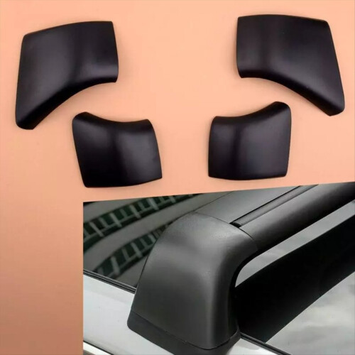 4Pcs Car Black Roof Rack Cover Cap Rail End Shell 2