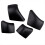 4Pcs Car Black Roof Rack Cover Cap Rail End Shell 4