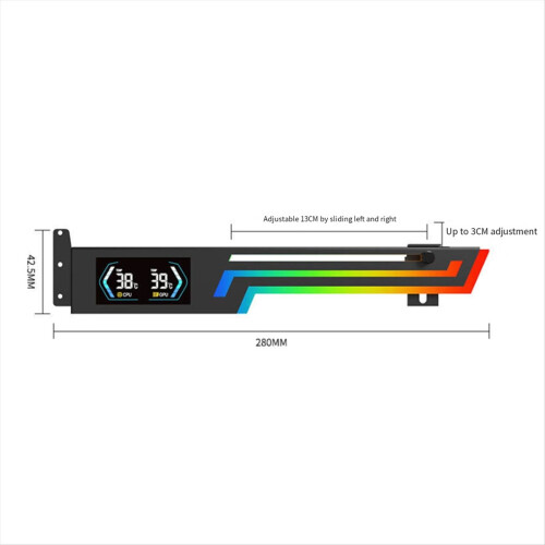Z-X6 Temperature Display Graphics Card Bracket 5V 2
