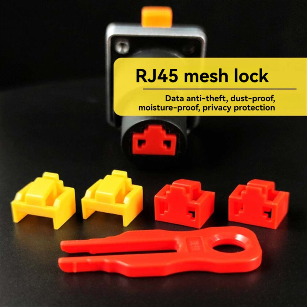 Rj45 Port Lock Kit With Key Ethernet Security Bloc 4853958575542
