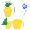 Hawaiian Coconut Pineapple Cups Luau Summer Beach 7