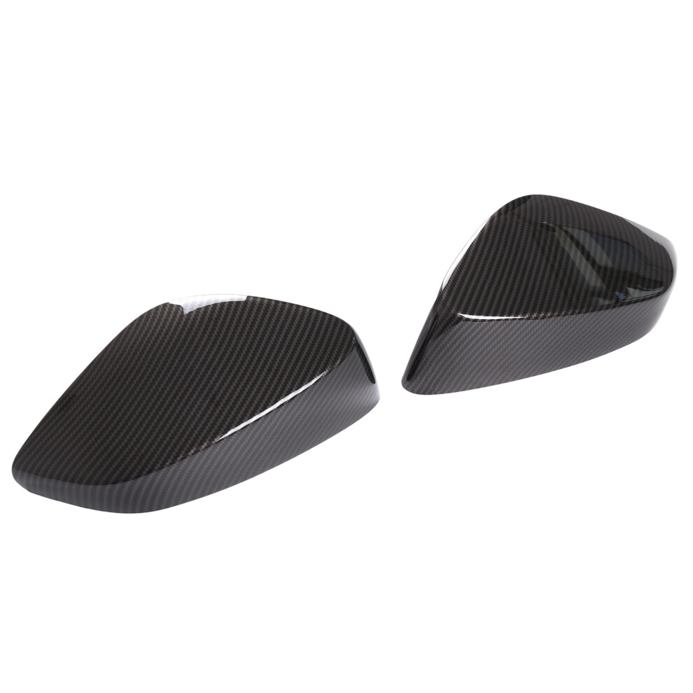 Car Carbon Fiber Abs Rearview Mirror Cover Fit For 4852581993211