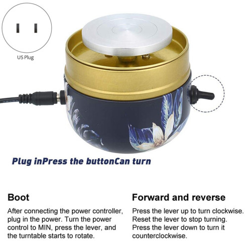 Mini Electric Pottery Wheel Machine-with Tray, Adj 2