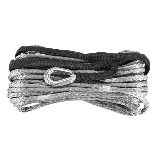Synthetic Winch Rope, Grey1/4 x 50Ft Rope Line Cab