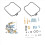 2 Set Motorcycle Carburetor Gaskets Repair Kit for 4