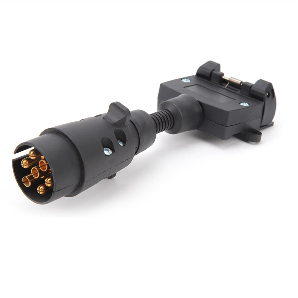 Waterproof Trailer Adapter 7 Pin Round Male Plug T 4852581914421