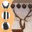 8 PCS European Mount Skull Hanger Deer Hooks Style 7