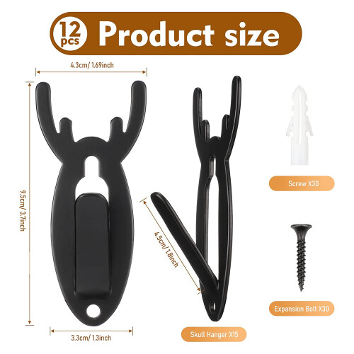 8 PCS European Mount Skull Hanger Deer Hooks Style 2