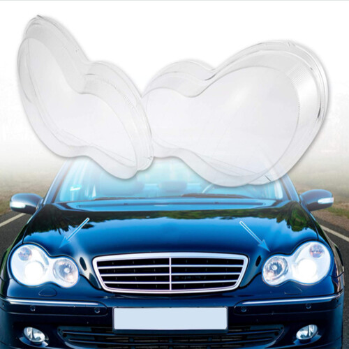2 Pcs Car Front Headlight Headlamp Lens Cover PC S 2