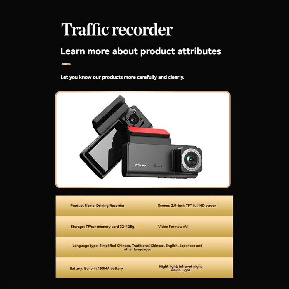 3 Channel Car Dvr Dash Cam For Cars Rear View Came 4852581937512