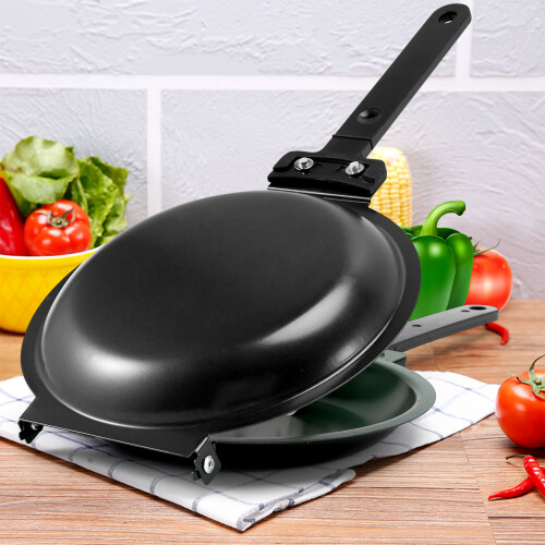 Frying Pan,Double Side Pan Non-Stick Flip Folding 2