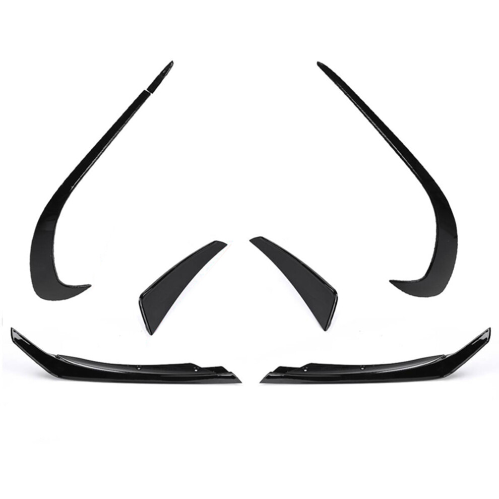 6Pcs Car Front Bumper Side Splitter Spoiler Canard 4852581927445