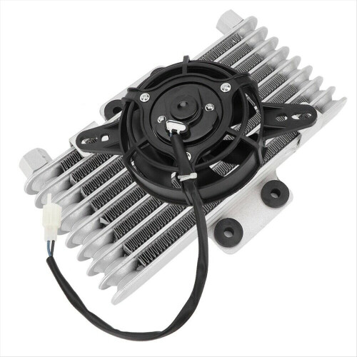 Motorcycle Engine Oil Cooler Fan Cooling Radiator 2
