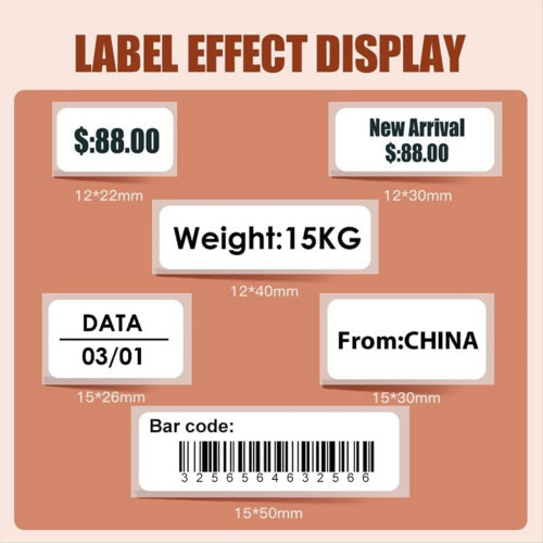 White Label Paper for D11 D110 D101 Maker 3Rolls 1 2