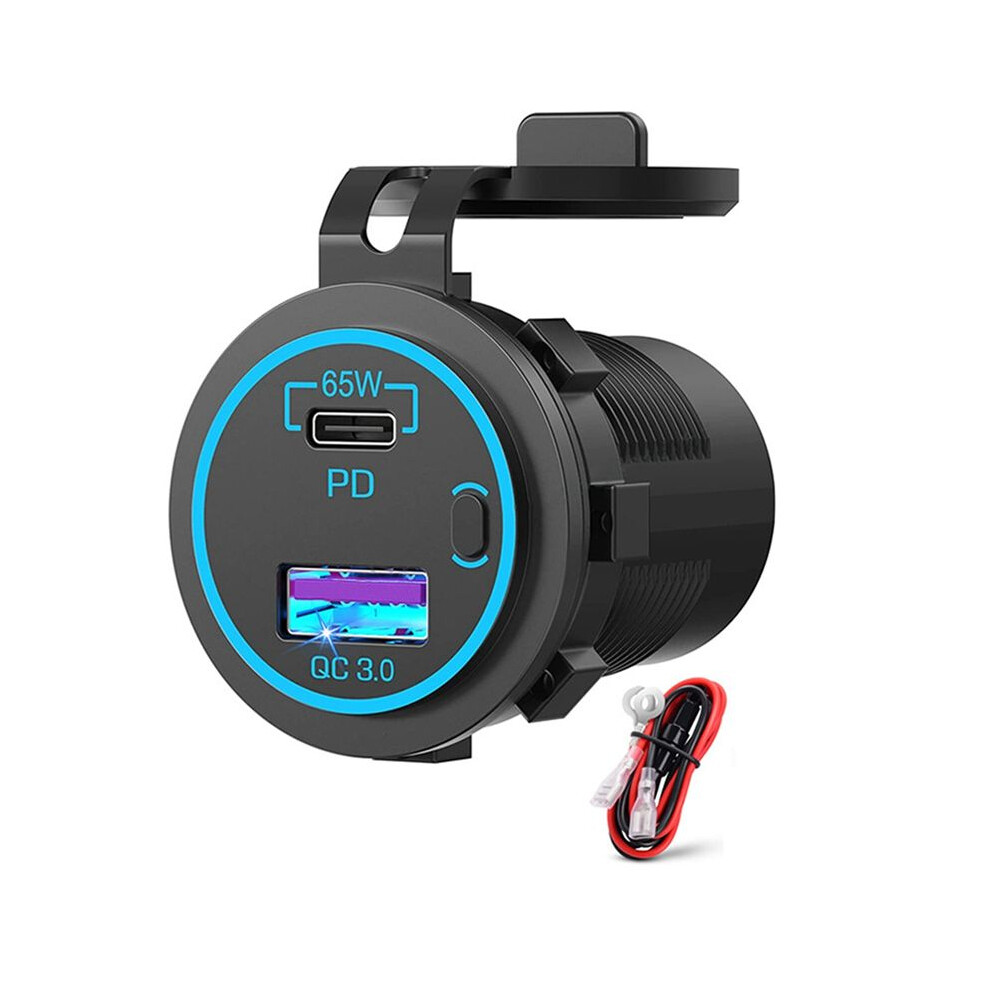 65W Pd 12V Usb Outlet For Laptop C Car Charger Soc 4851707680561