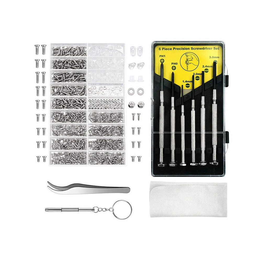 Eyeglasses Repair Kit, 1000Pcs Eyeglass Screws And 4851707680257