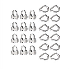 Hanger 1/4 Inch M6 Wire Rope Cable Clamp Thimble C