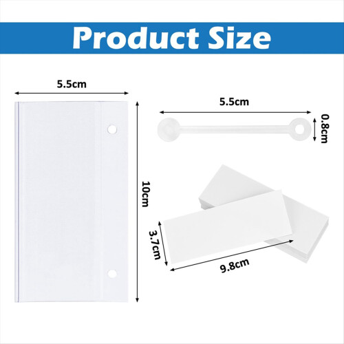 100PCS Clear Label Holders for Wire Shelf Retail P 2