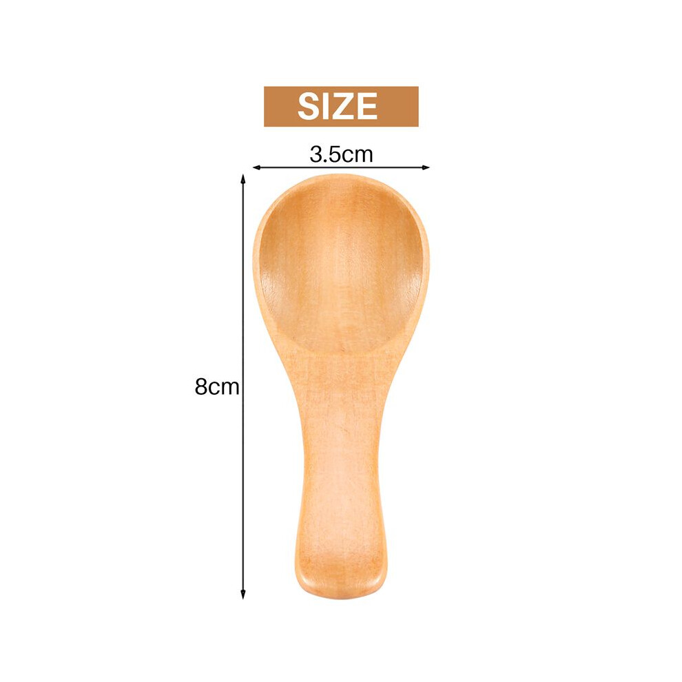 Small Wooden Spoons Mini Tasting Spoons Condiments Brown 4852581938946