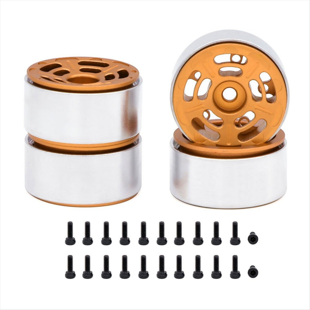 4Pcs 1.0In Metal Wheel Rims For 1/24 1/18 Rc Crawl 4851707603492