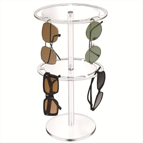 Double Layer Acrylic Sunglasses Holder Stand Clear 1