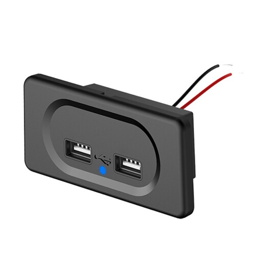 4.8A Dual-USB Car Charger Socket 12V 24V for Motor 1