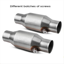 2Pcs 2.5Inch Spun Universal Catalytic Converter Hi