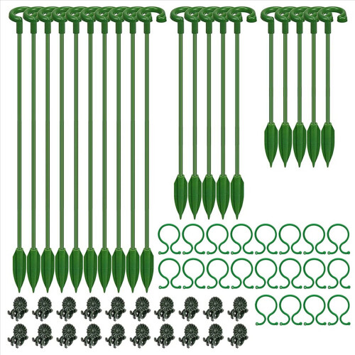 60Pcs Plant Supports Set - 20 Pack Flower Stakes S