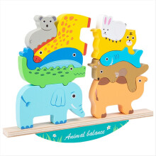 Boys Girls Wooden Animal Blocks Stacking Toy Kids