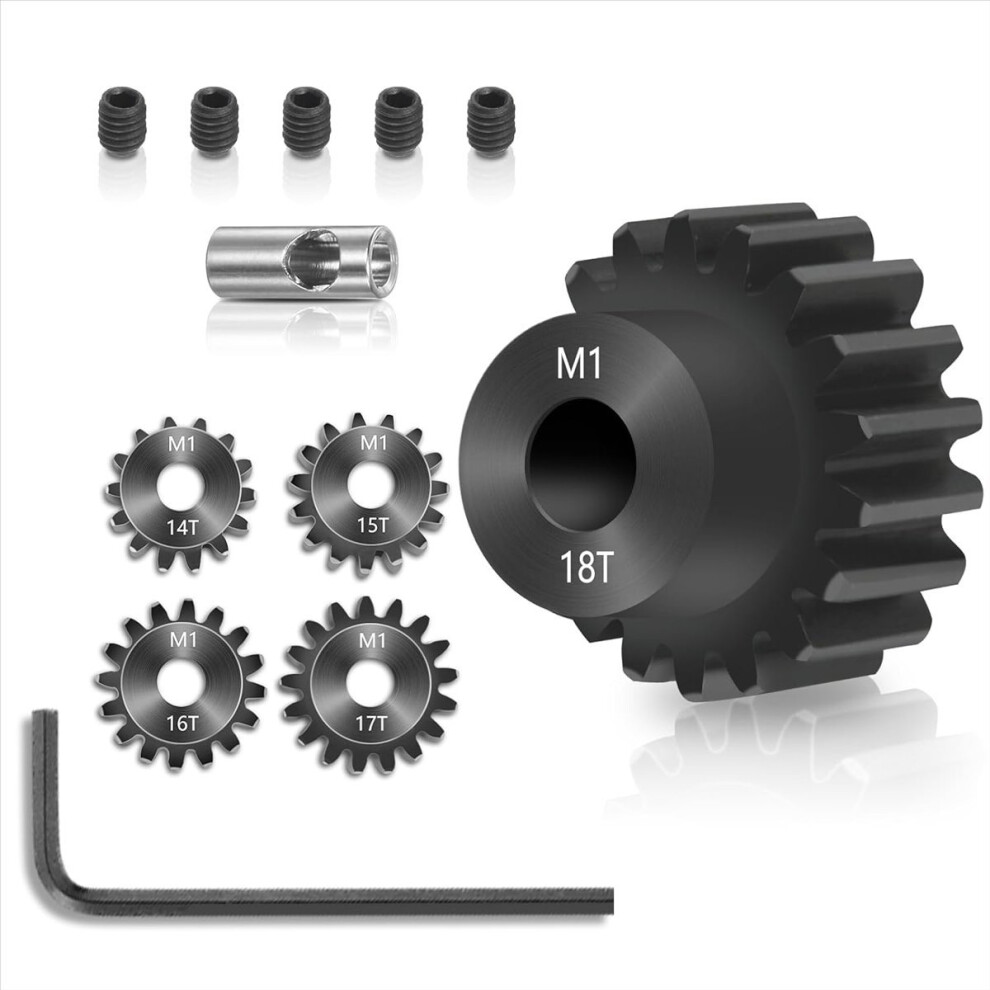 Pinion Gear Set 5Pcs, 14T 15T 16T 17T 18T M1 Pinio 4852581955097