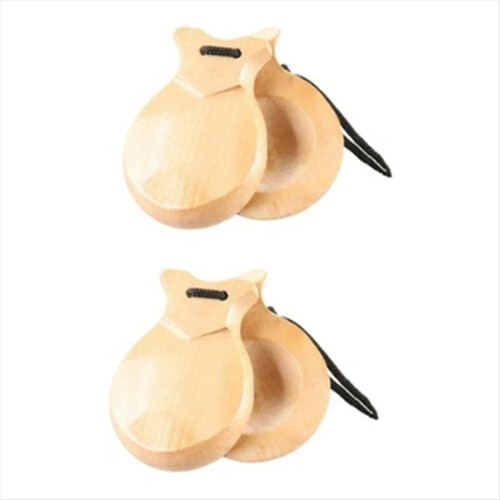 1 Pair Spanish Castanets Flamenco with String Trad 1
